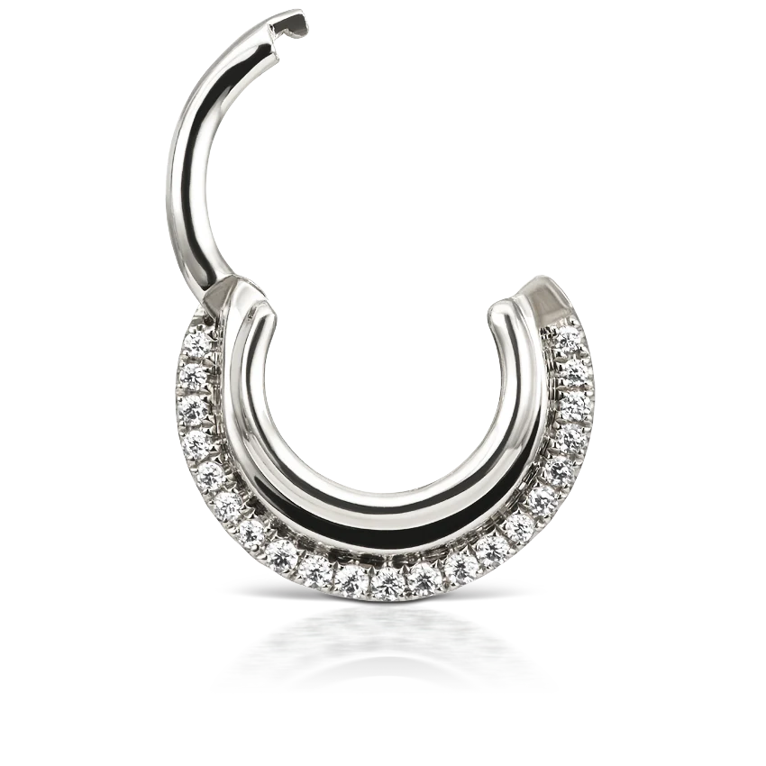 Cubic Zirconia Dhara Hoop Earring - Image 3