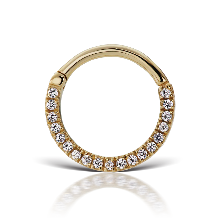 Cubic Zirconia Horizontal Eternity Hoop Earring - Image 22