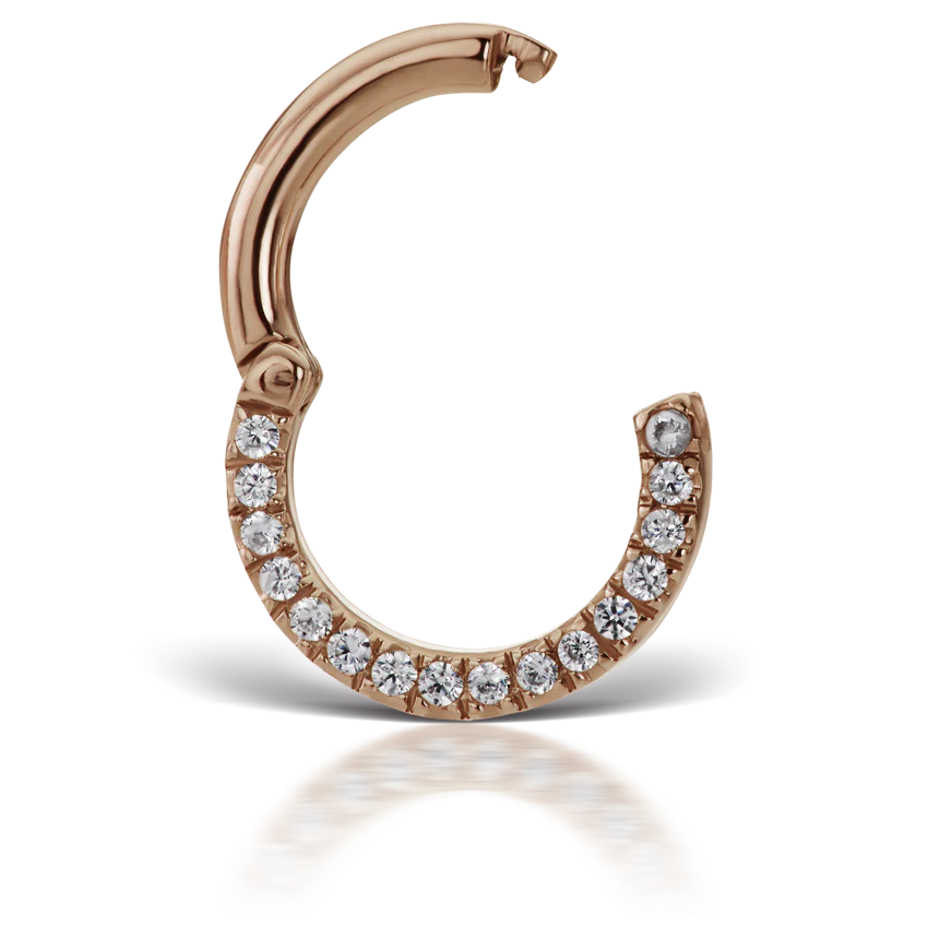 Cubic Zirconia Horizontal Eternity Hoop Earring - Image 27