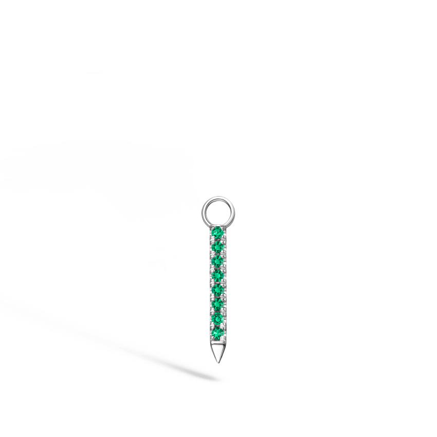 Diamond and Emerald Eternity Bar Charm - Image 3