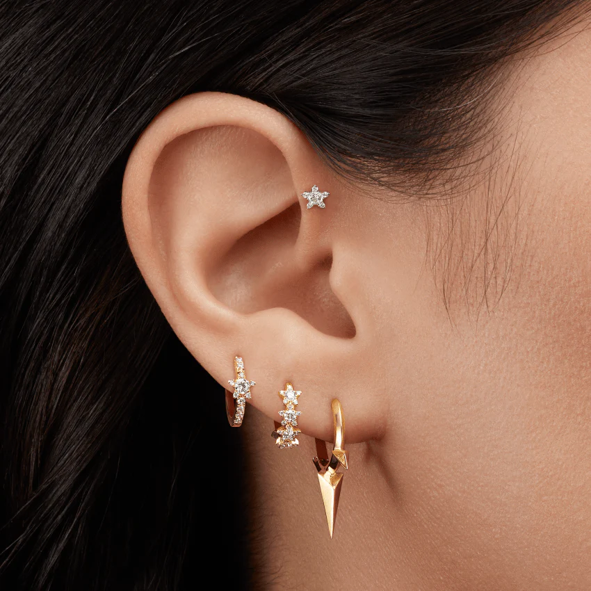 Diamond Constellation Eternity Hoop Earring - Image 12