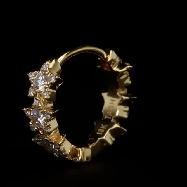 Diamond Constellation Eternity Hoop Earring - Image 13