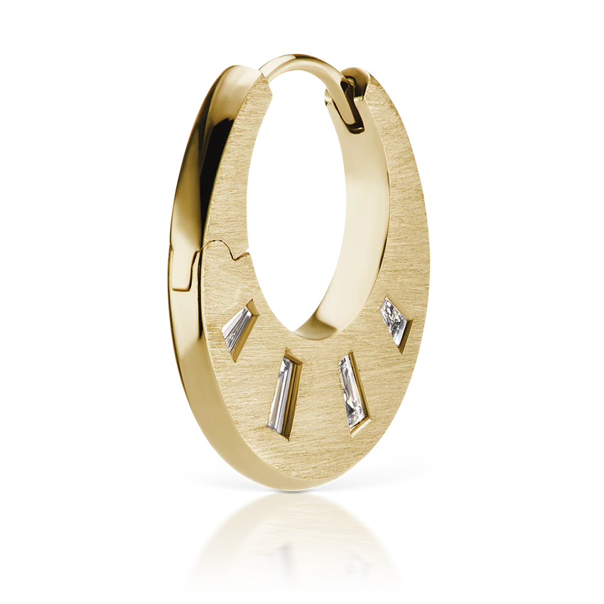 Diamond Crescent Reversible Hoop Earring - Image 19