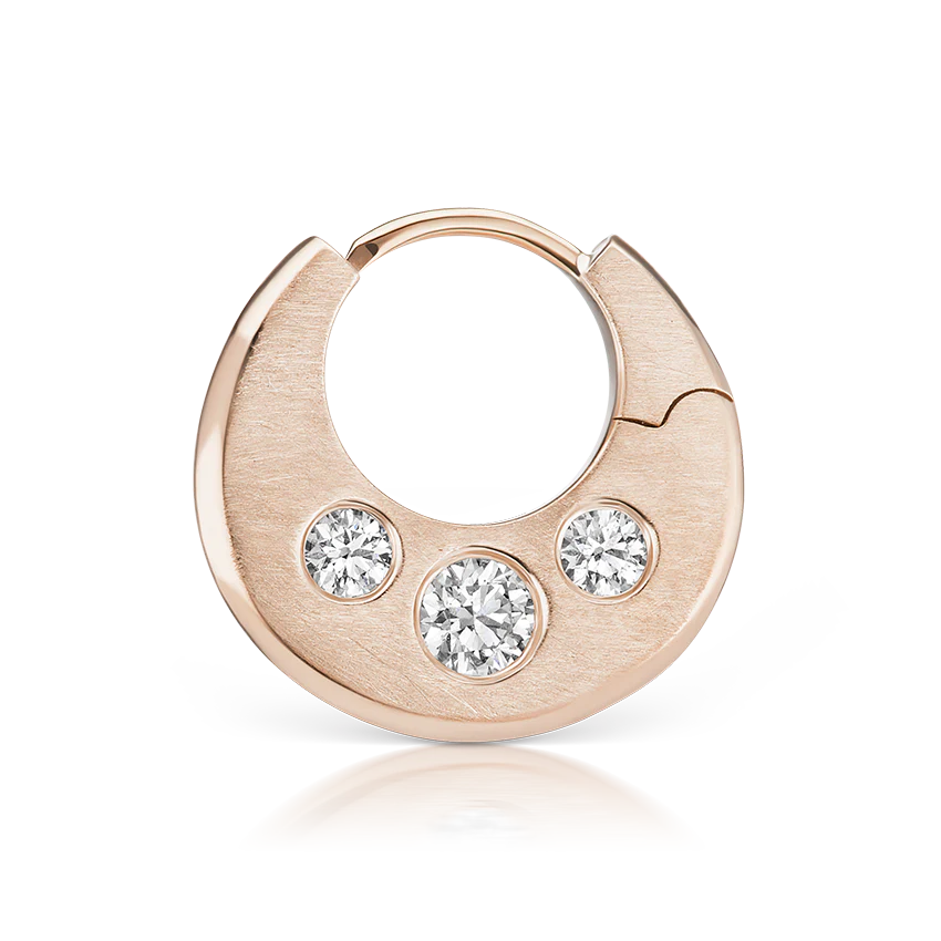 Diamond Crescent Reversible Hoop Earring - Image 22