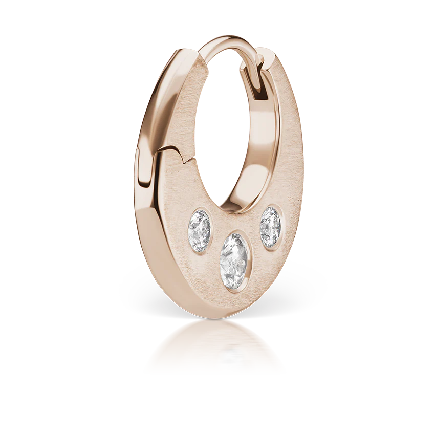 Diamond Crescent Reversible Hoop Earring - Image 26