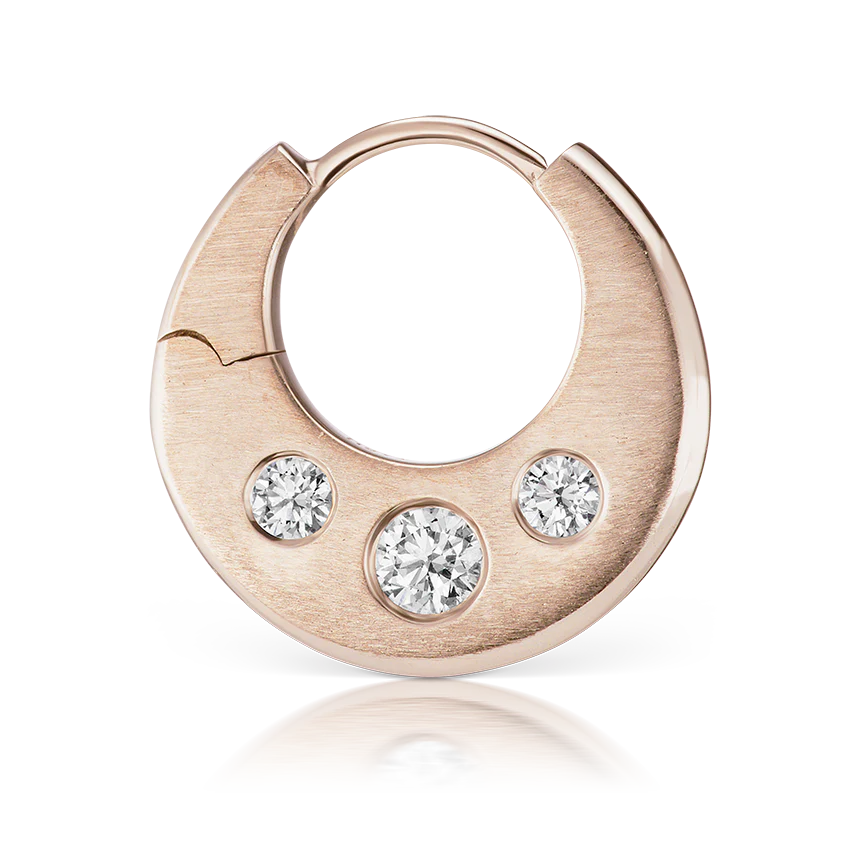 Diamond Crescent Reversible Hoop Earring - Image 27