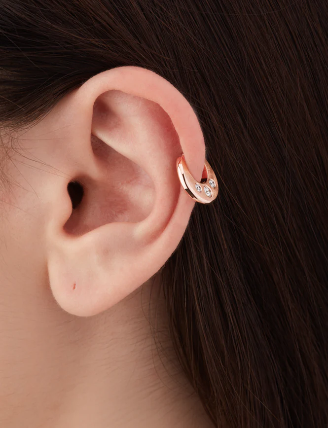 Diamond Crescent Reversible Hoop Earring - Image 29