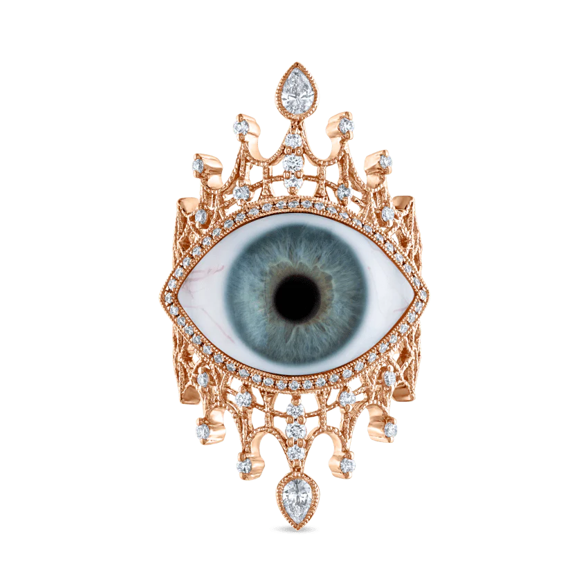 Diamond Crown Eye Finger Ring - Image 110
