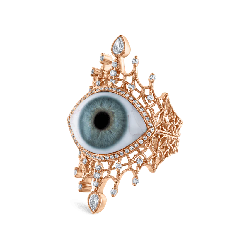 Diamond Crown Eye Finger Ring - Image 111