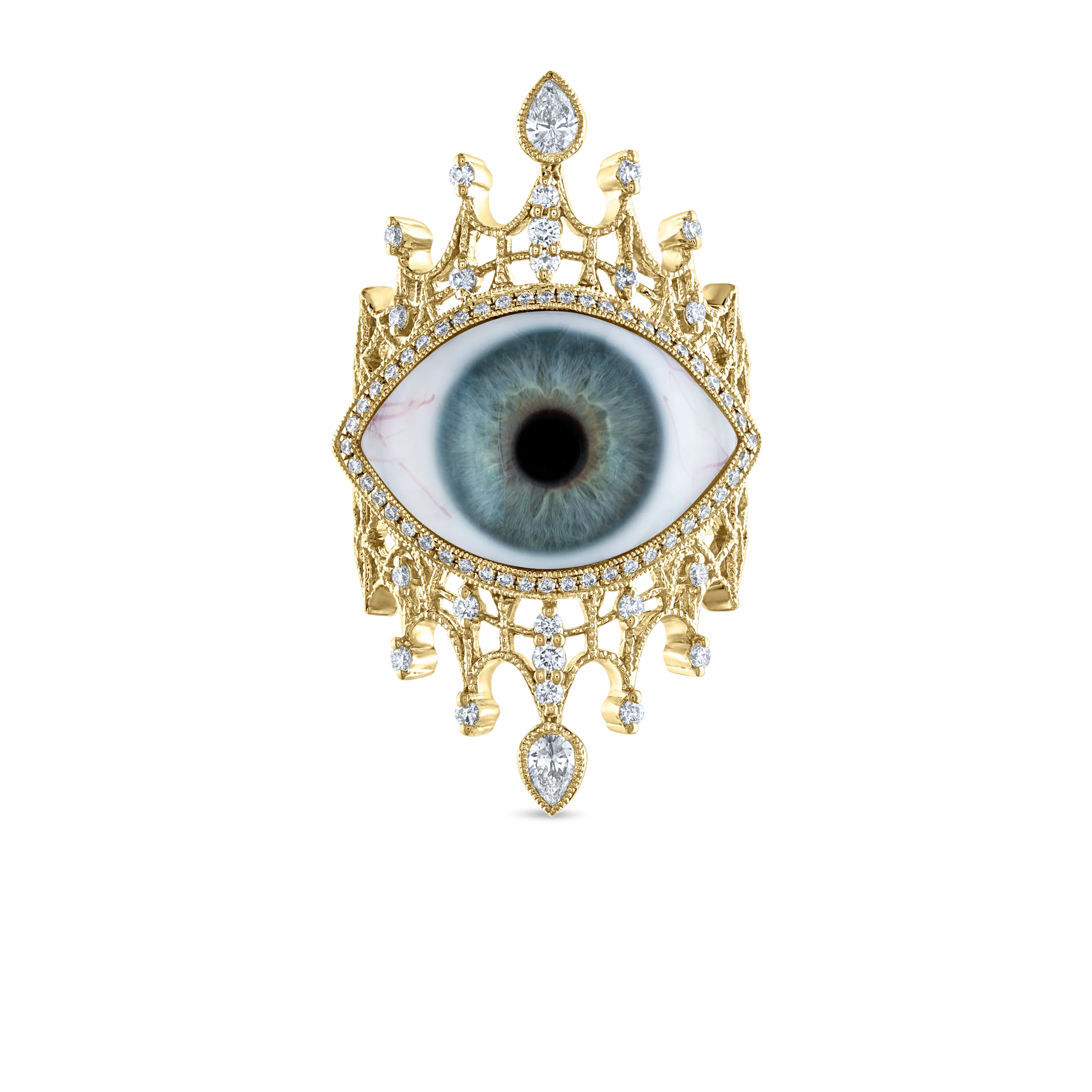 Diamond Crown Eye Finger Ring - Image 121