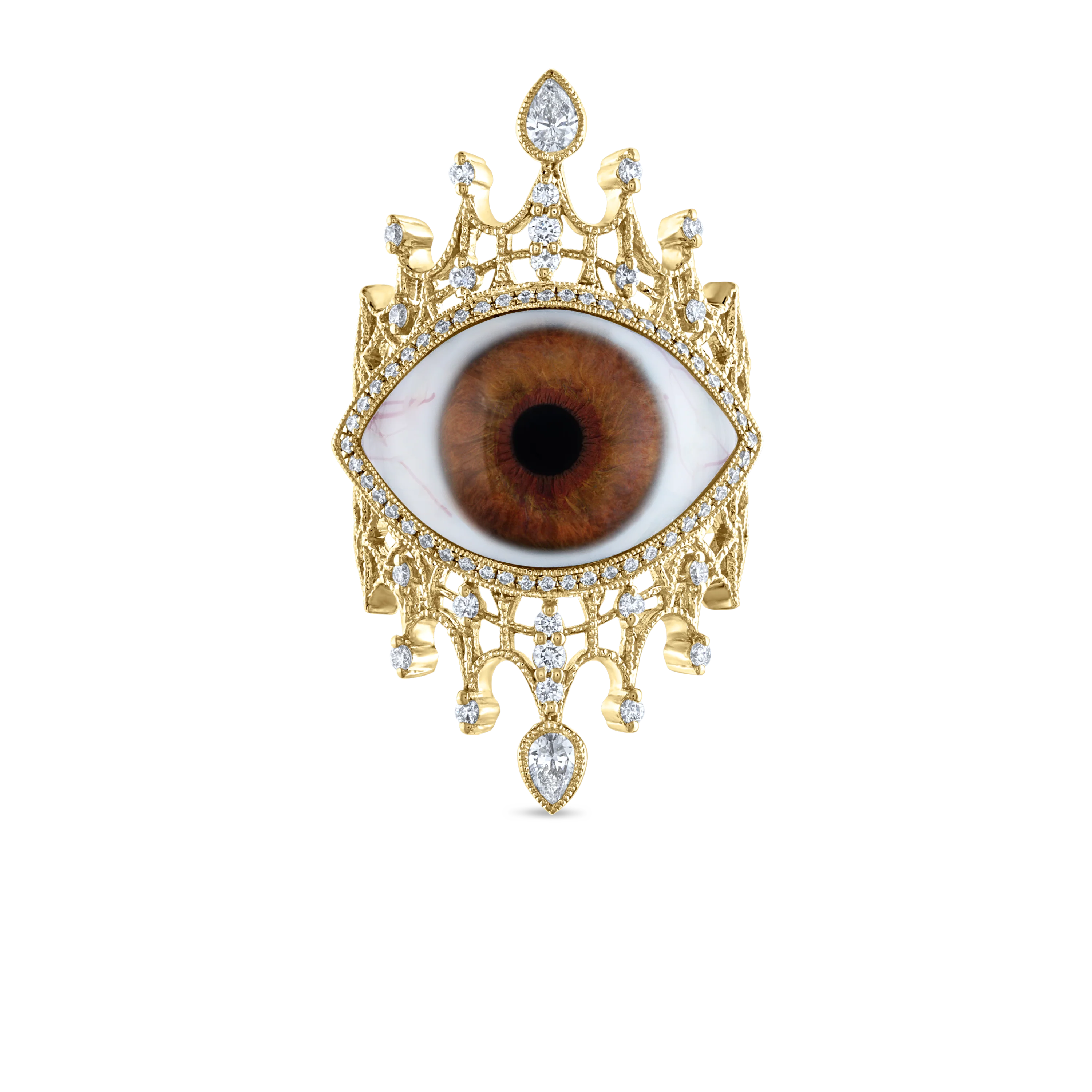 Diamond Crown Eye Finger Ring - Image 122