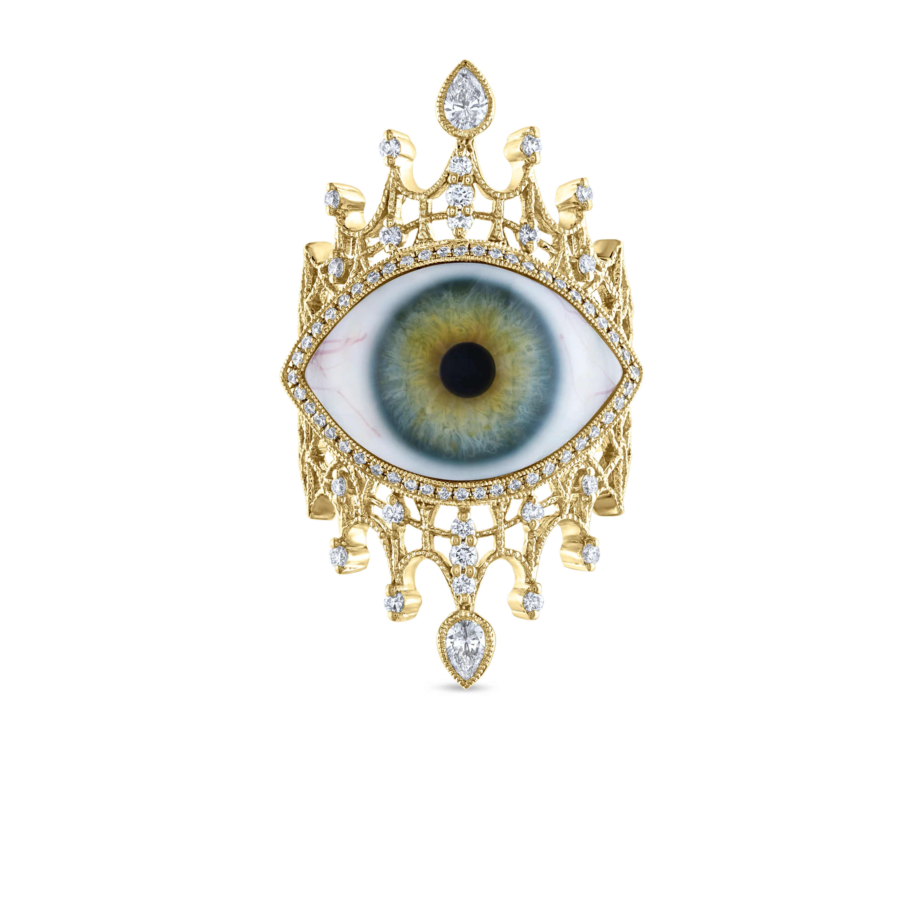 Diamond Crown Eye Finger Ring - Image 123