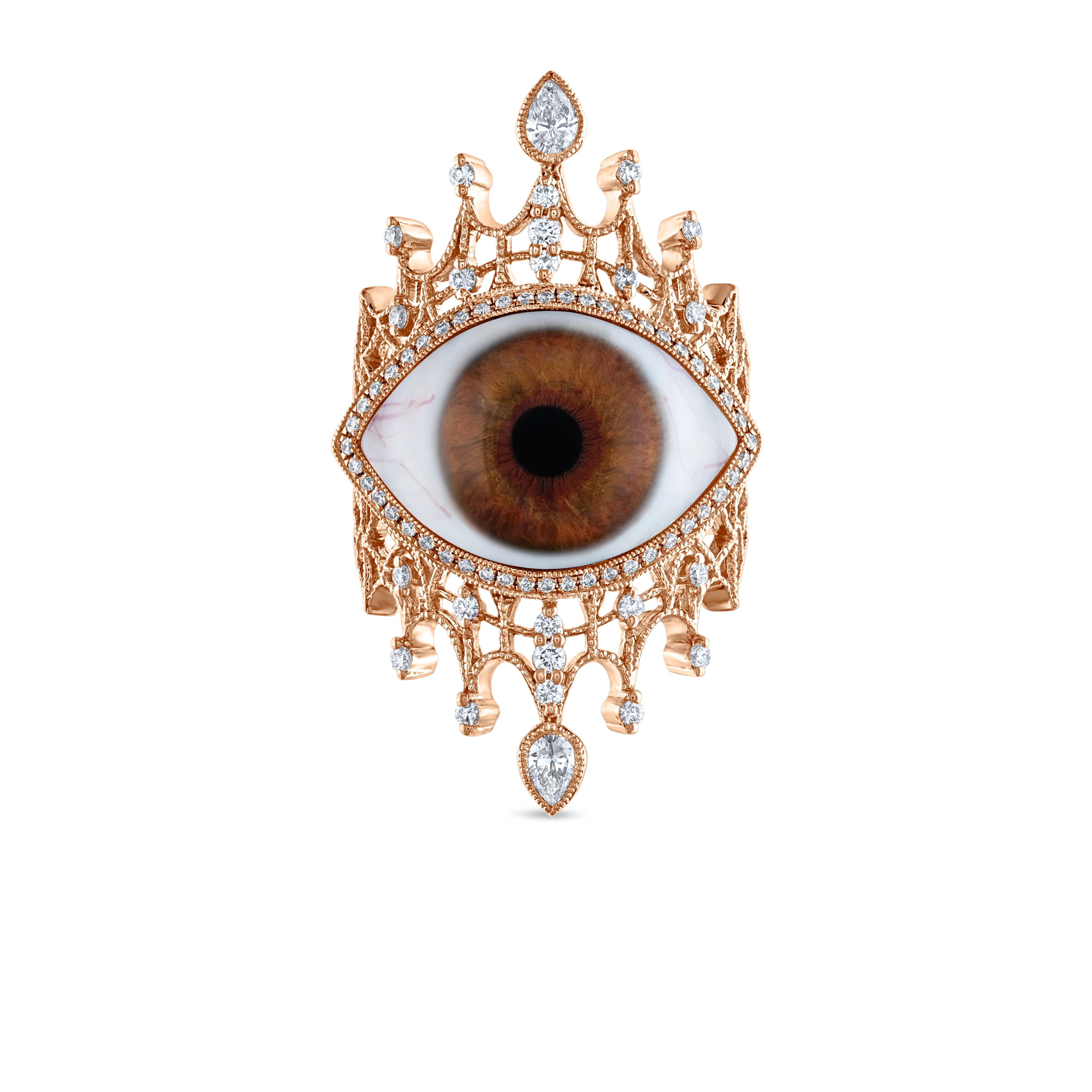 Diamond Crown Eye Finger Ring - Image 128