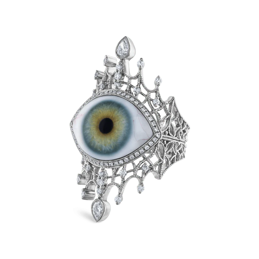Diamond Crown Eye Finger Ring - Image 13