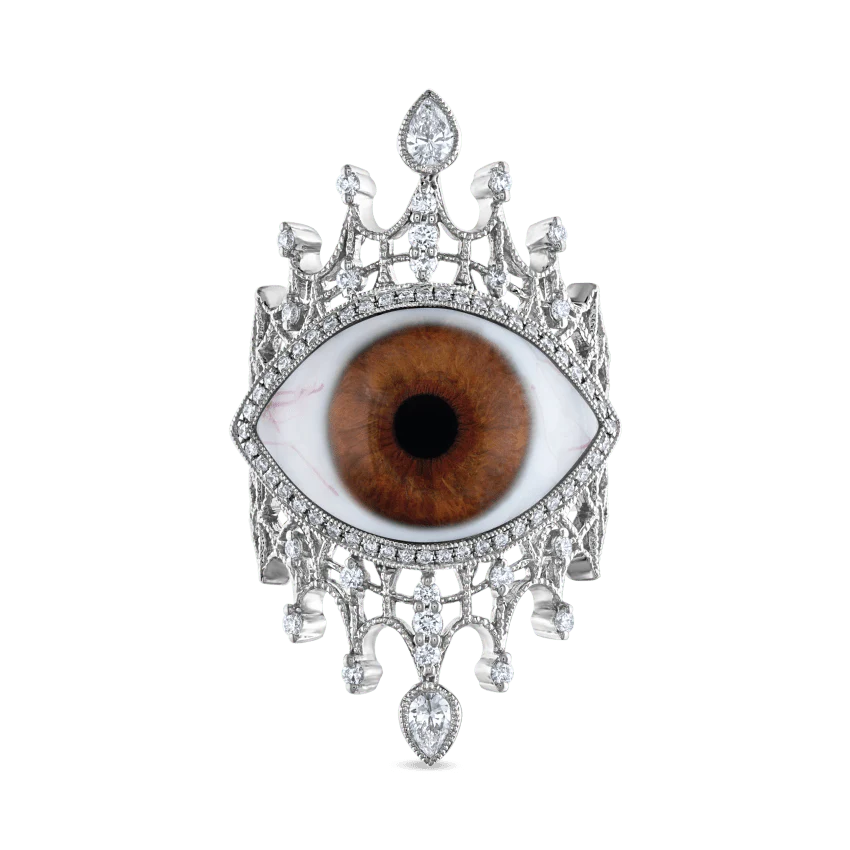 Diamond Crown Eye Finger Ring - Image 21