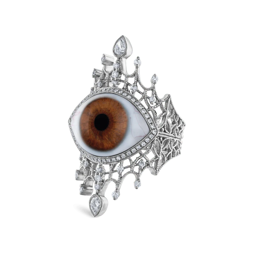 Diamond Crown Eye Finger Ring - Image 22