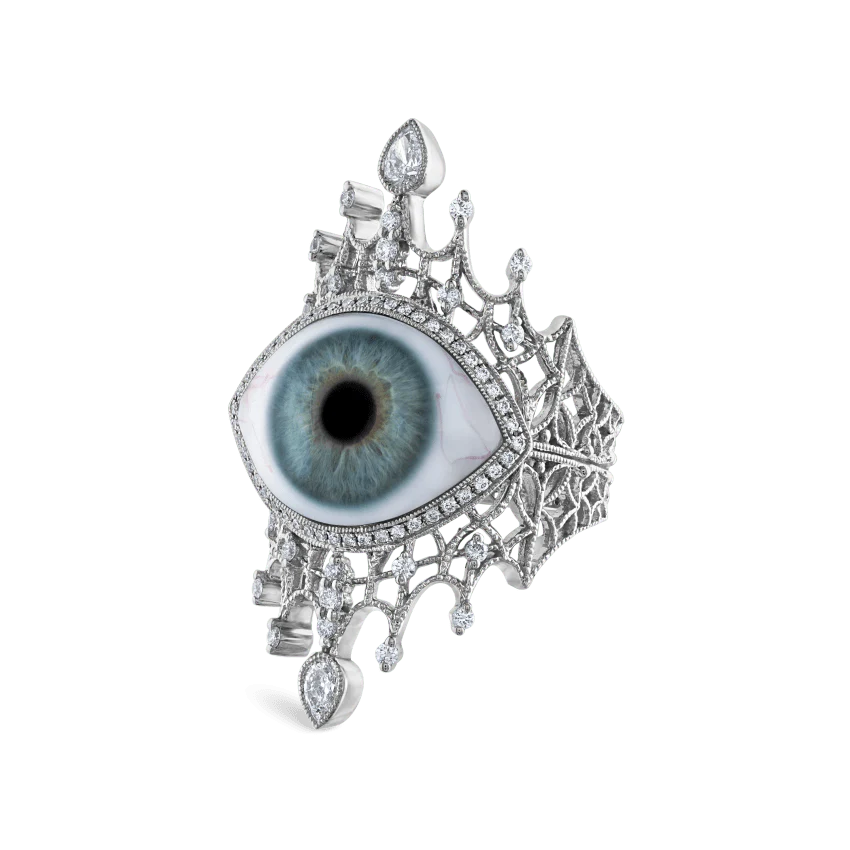 Diamond Crown Eye Finger Ring - Image 43