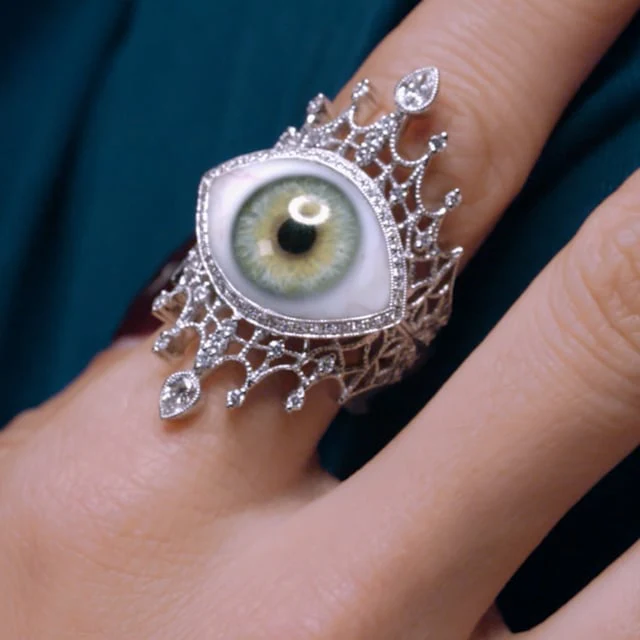 Diamond Crown Eye Finger Ring - Image 55