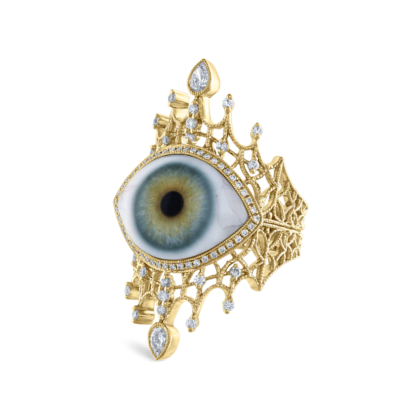 Diamond Crown Eye Finger Ring - Image 57