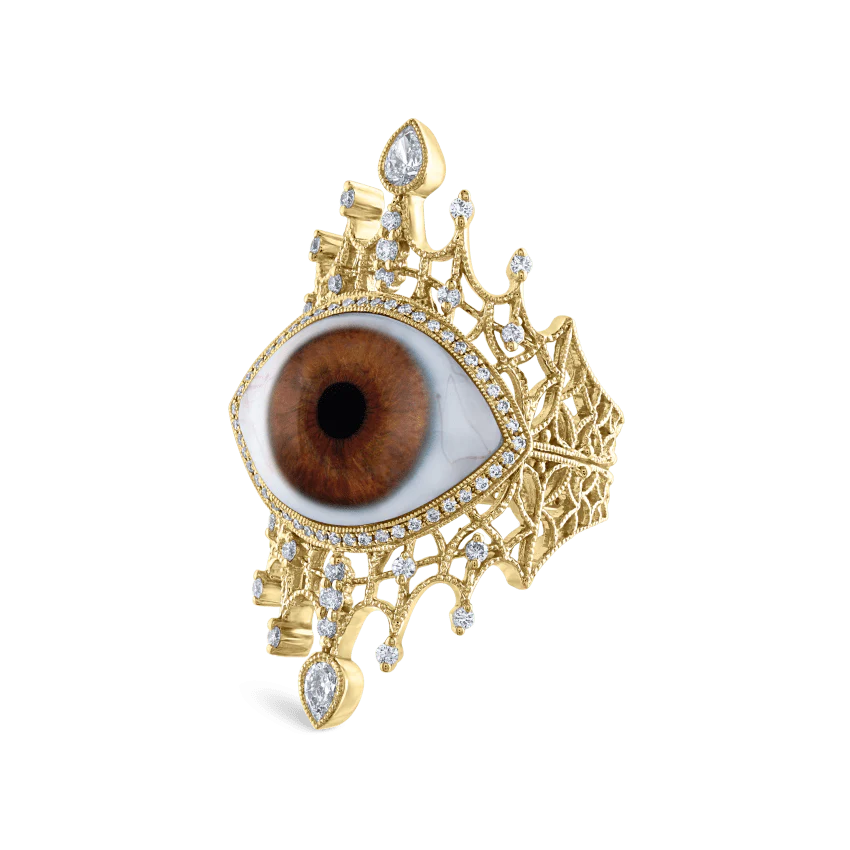 Diamond Crown Eye Finger Ring - Image 75