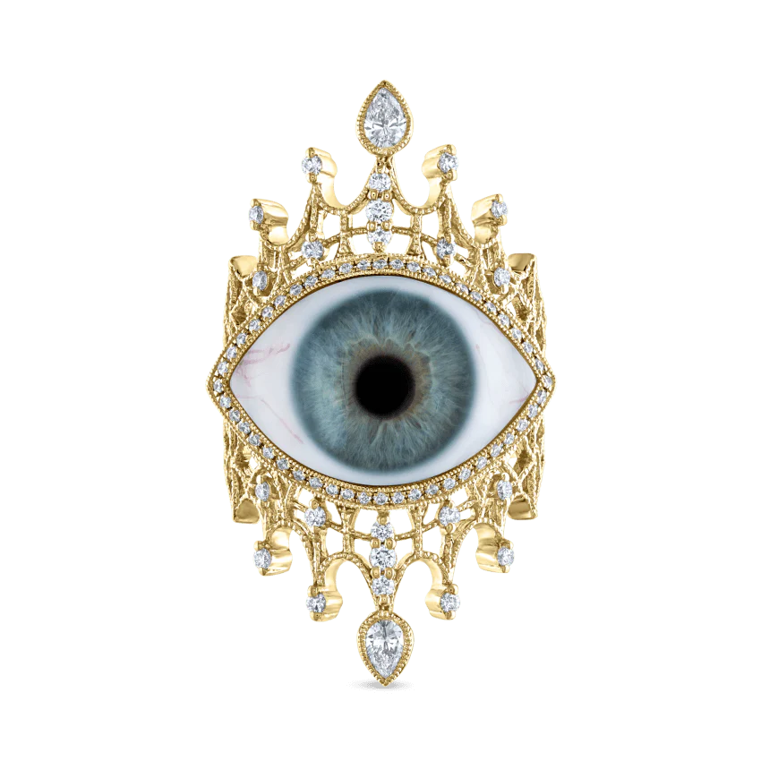 Diamond Crown Eye Finger Ring - Image 80