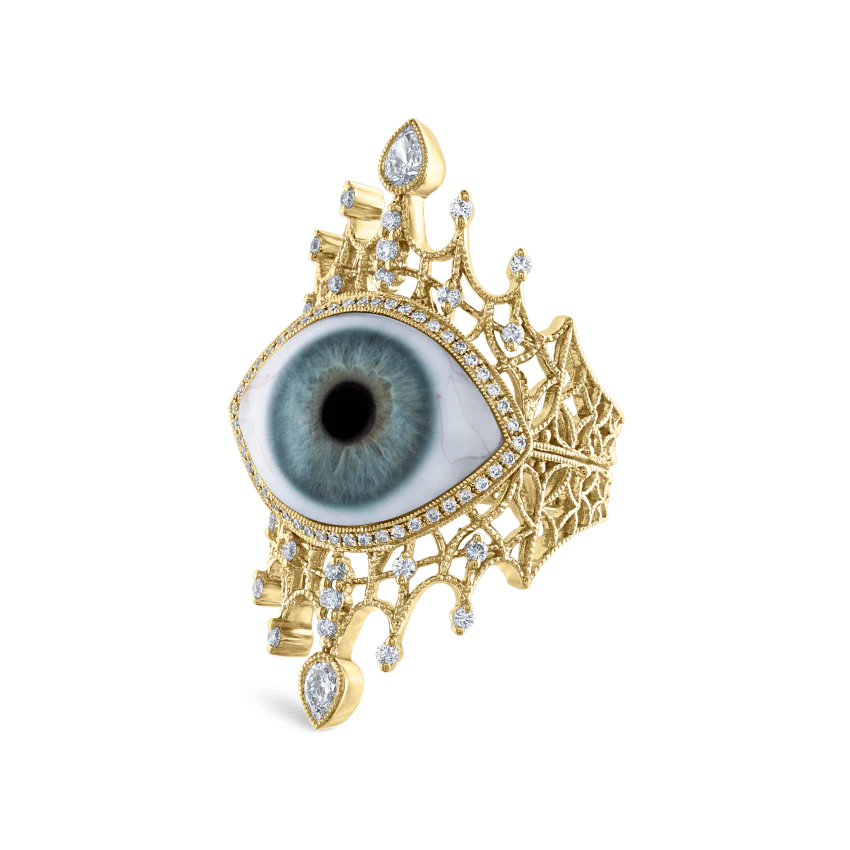 Diamond Crown Eye Finger Ring - Image 81