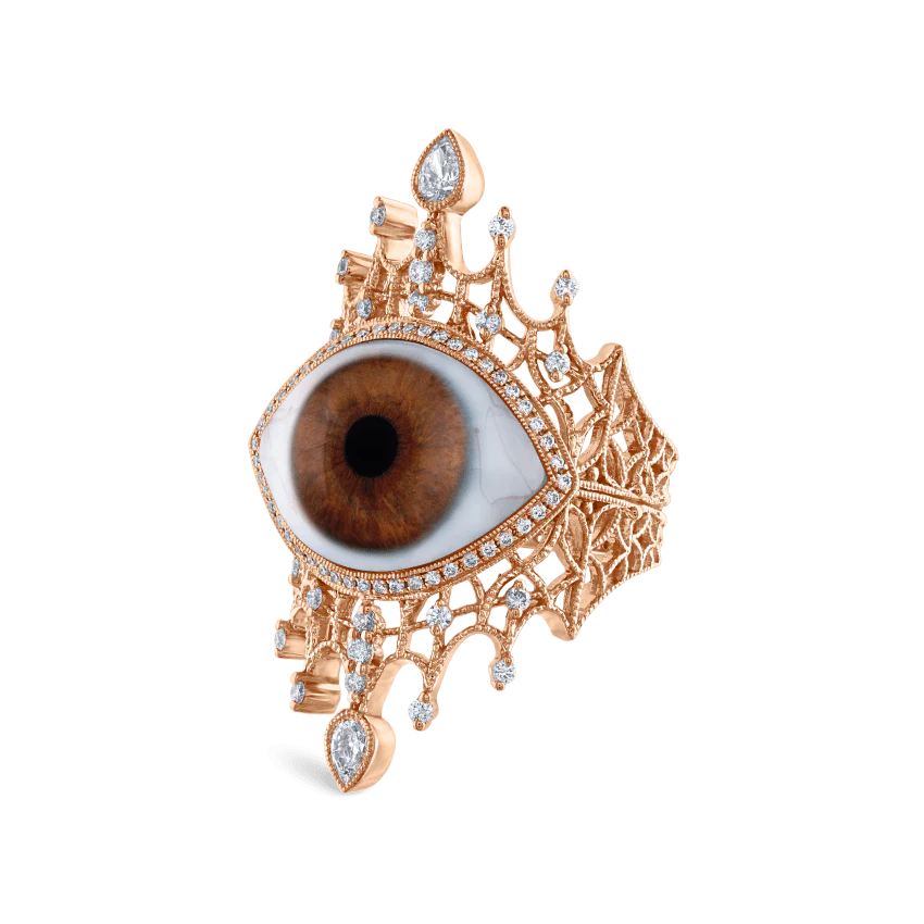 Diamond Crown Eye Finger Ring - Image 96