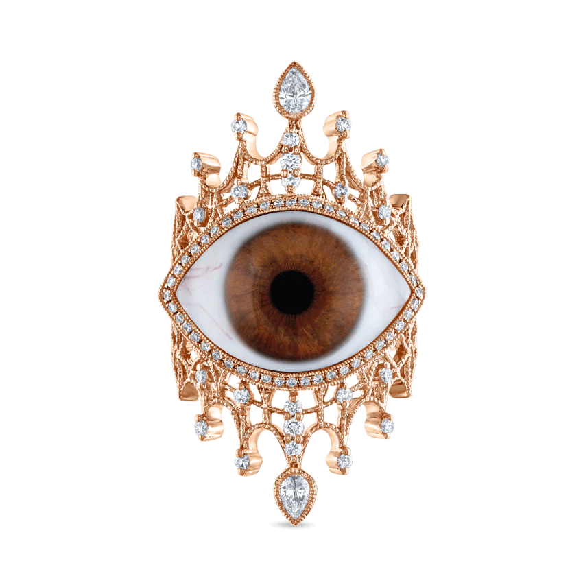 Diamond Crown Eye Finger Ring - Image 98