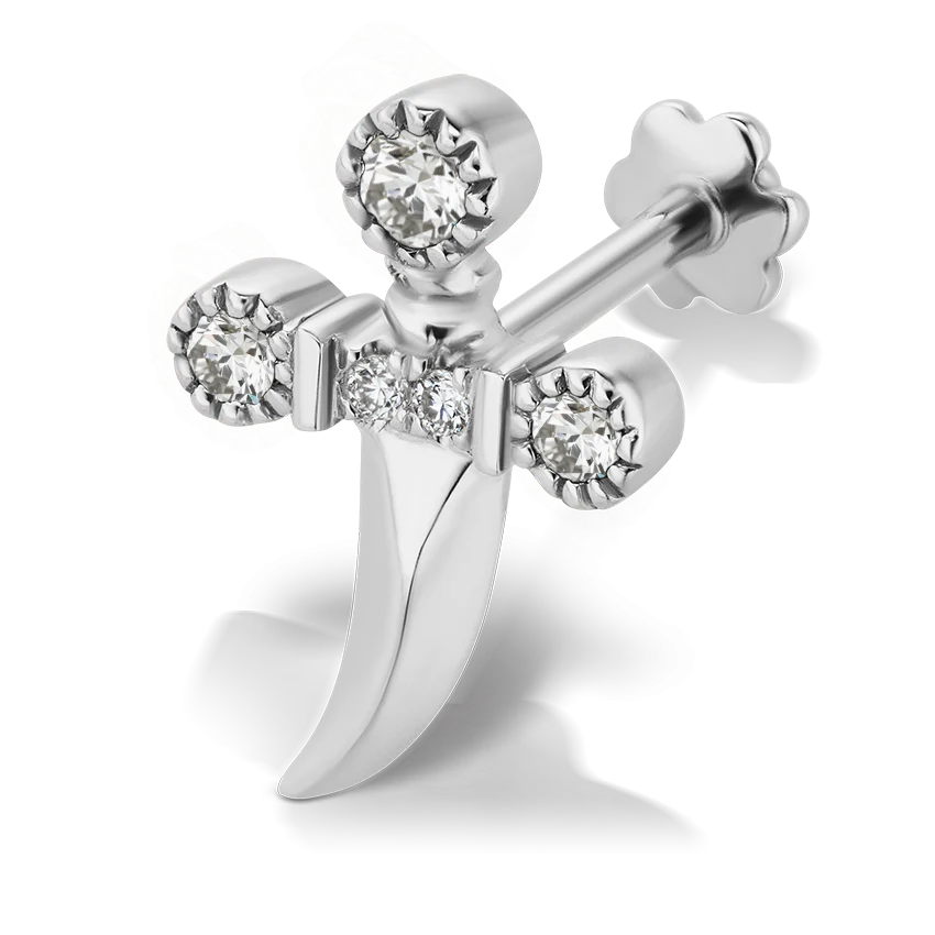 Diamond Dagger Threaded Stud With Titanium Backing - Image 2