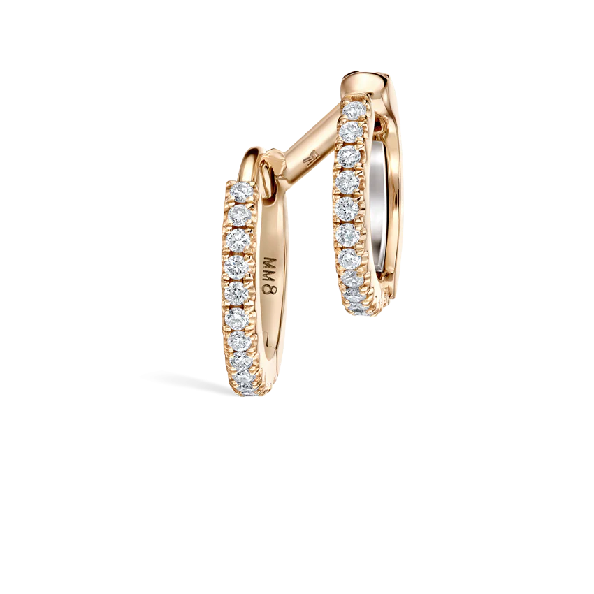 Diamond Double Linked Eternity Hoop Earring and Cuff - Image 23
