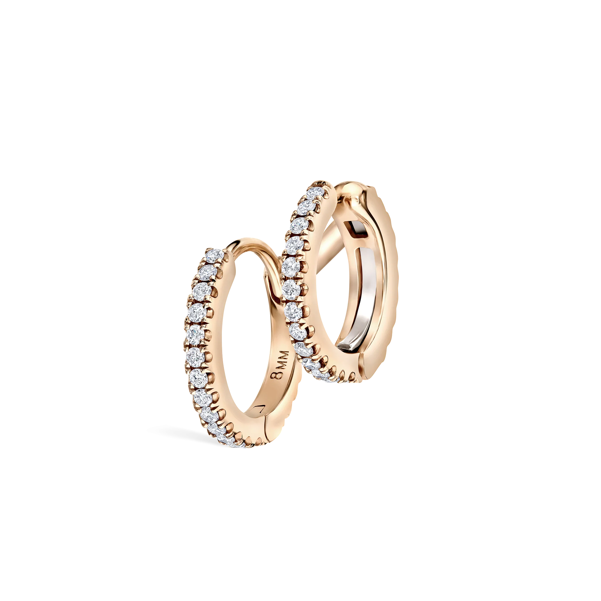 Diamond Double Linked Eternity Hoop Earring and Cuff - Image 32