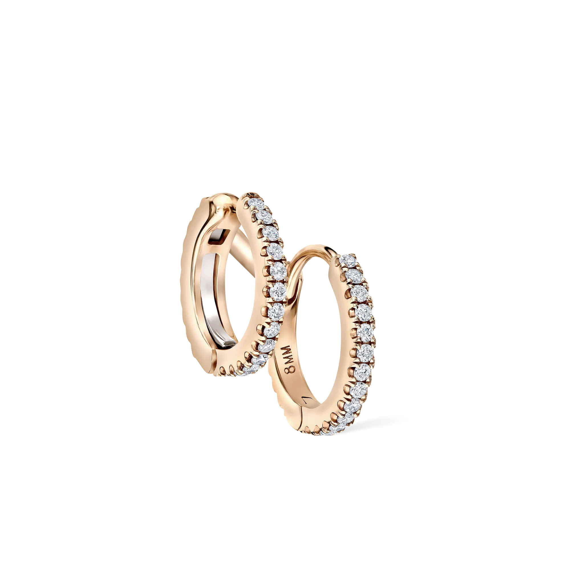 Diamond Double Linked Eternity Hoop Earring and Cuff - Image 33