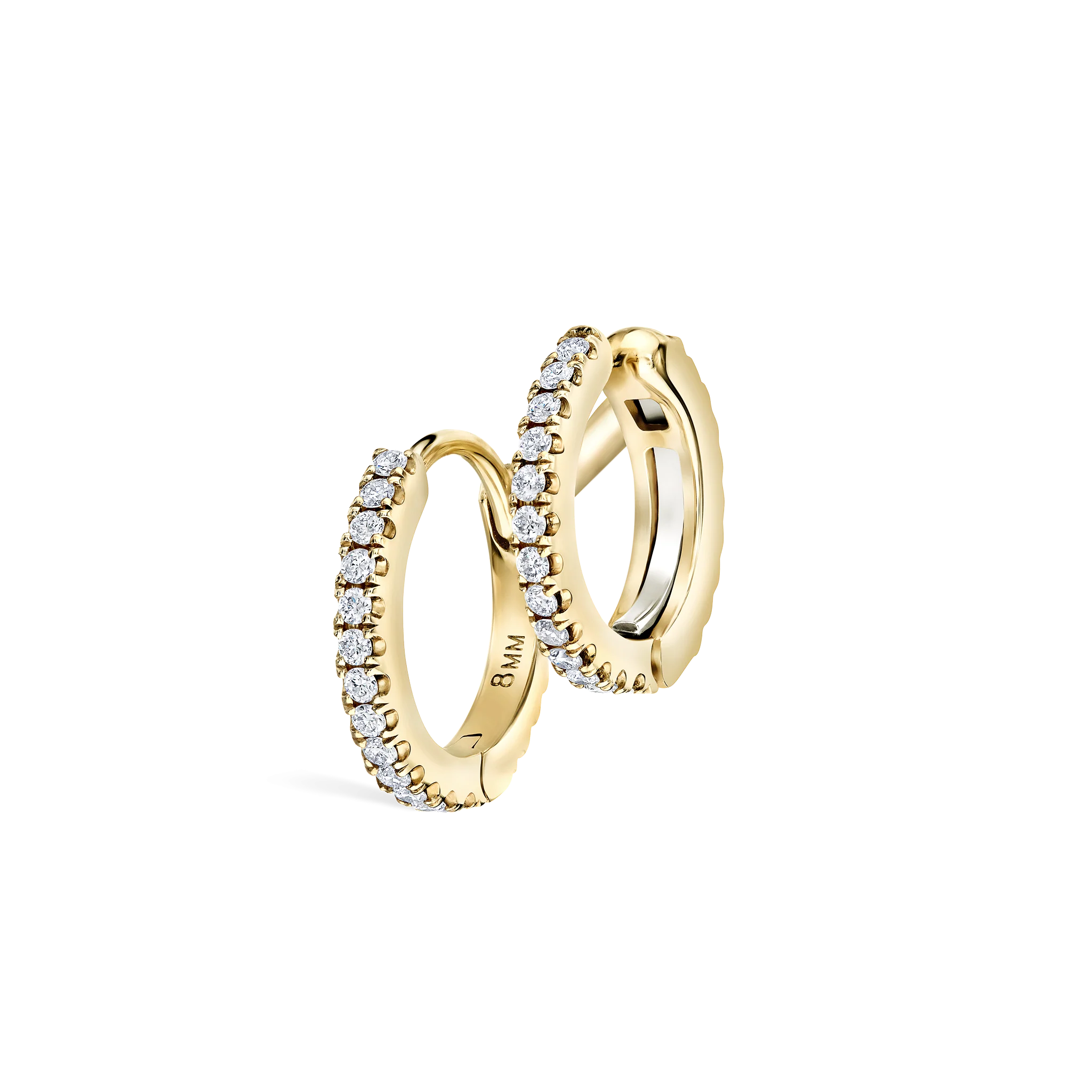 Diamond Double Linked Eternity Hoop Earring and Cuff - Image 36