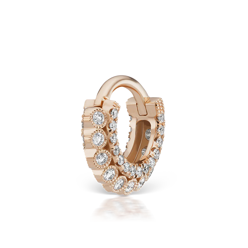 Diamond Double-sided Apsara Hoop Earring - Image 12
