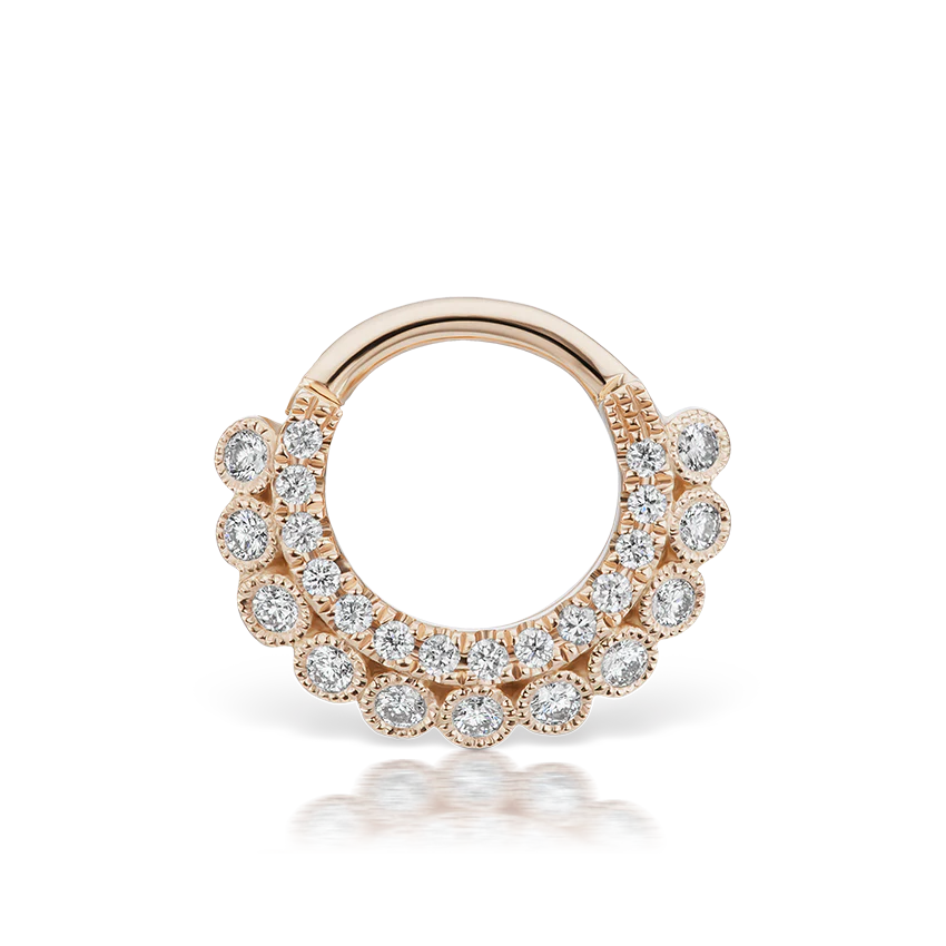 Diamond Double-sided Apsara Hoop Earring - Image 13