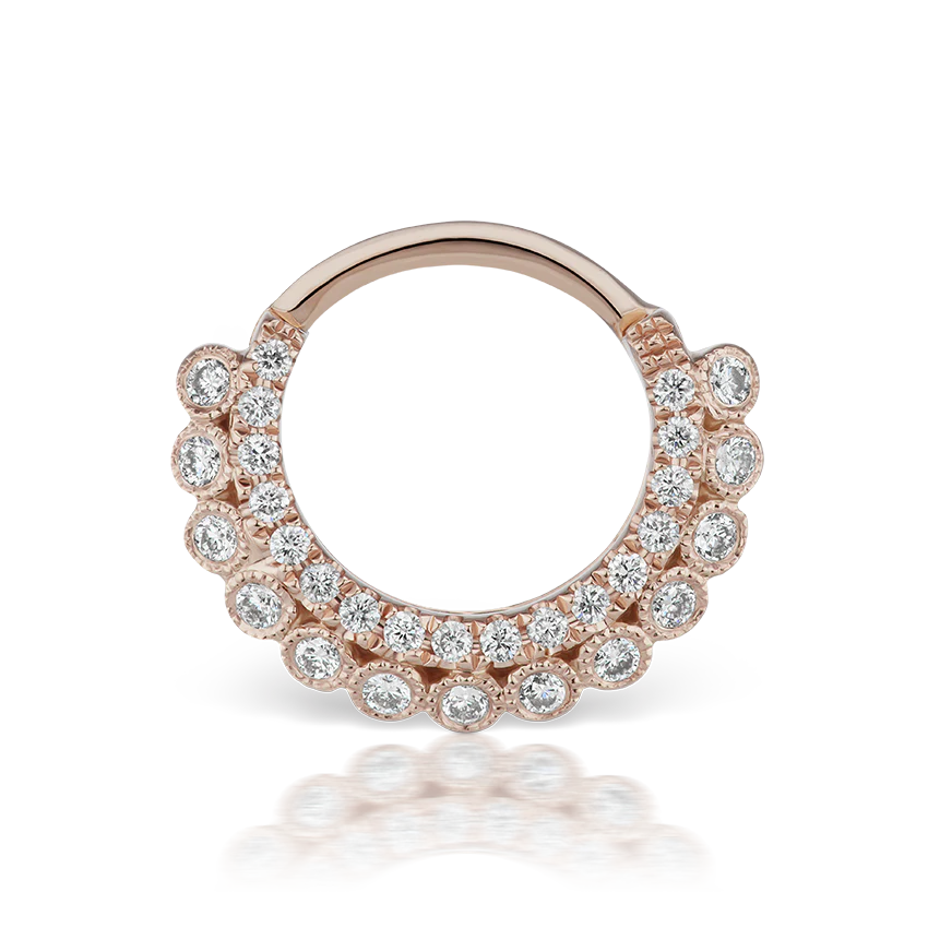 Diamond Double-sided Apsara Hoop Earring - Image 15