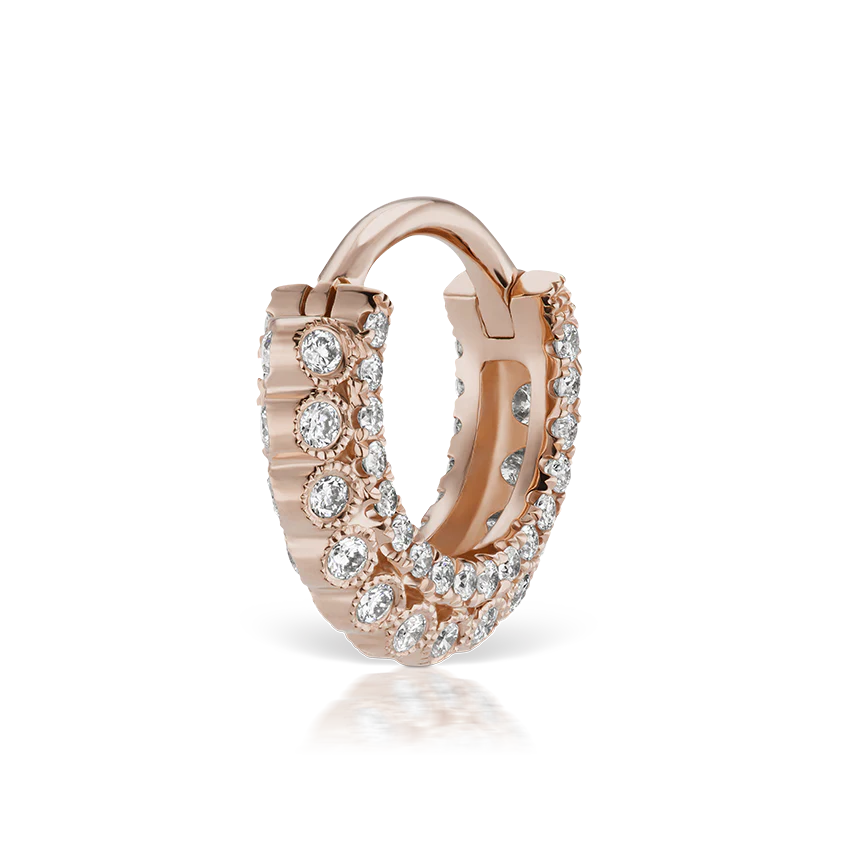 Diamond Double-sided Apsara Hoop Earring - Image 16