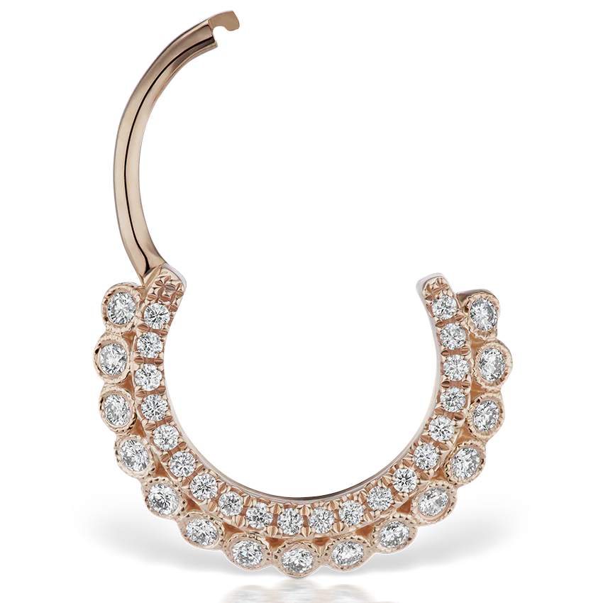 Diamond Double-sided Apsara Hoop Earring - Image 21