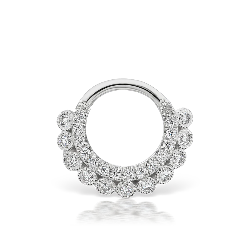 Diamond Double-sided Apsara Hoop Earring - Image 3