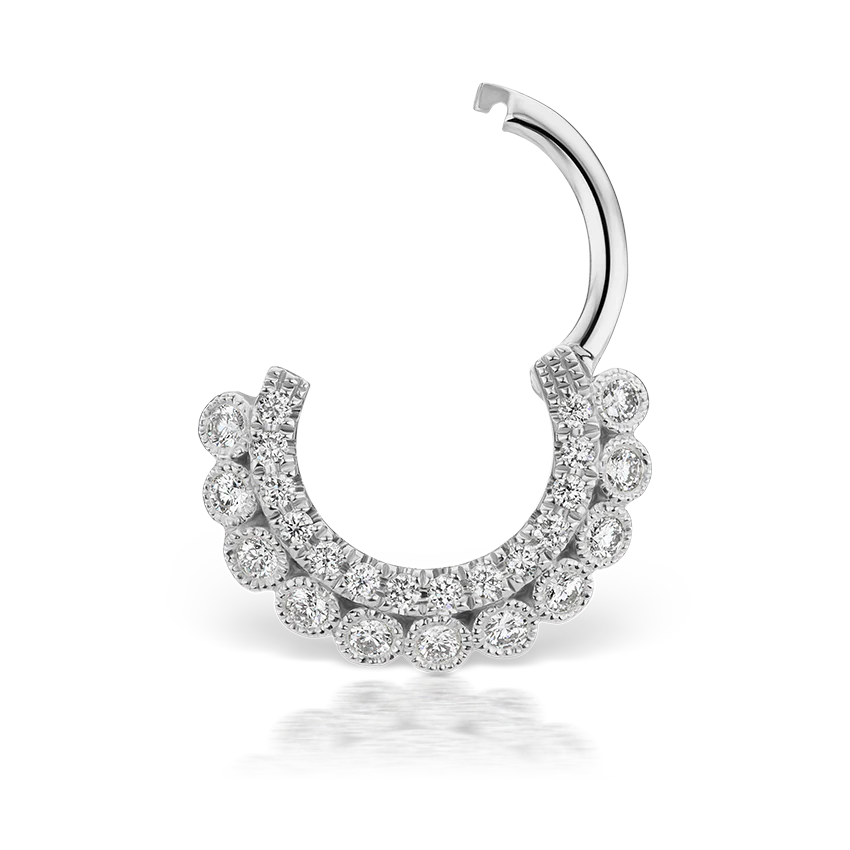 Diamond Double-sided Apsara Hoop Earring - Image 4