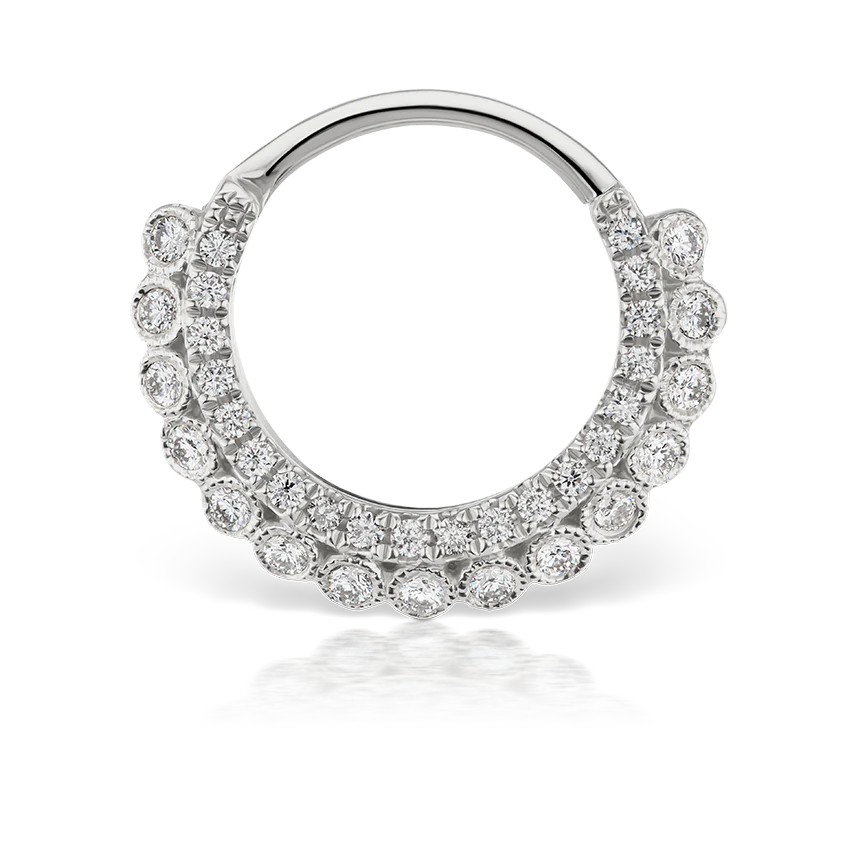 Diamond Double-sided Apsara Hoop Earring - Image 7