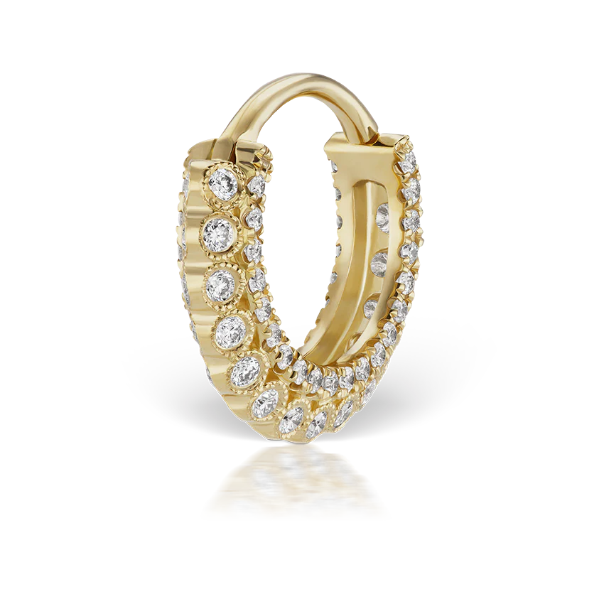 Diamond Double-sided Apsara Hoop Earring - Image 9