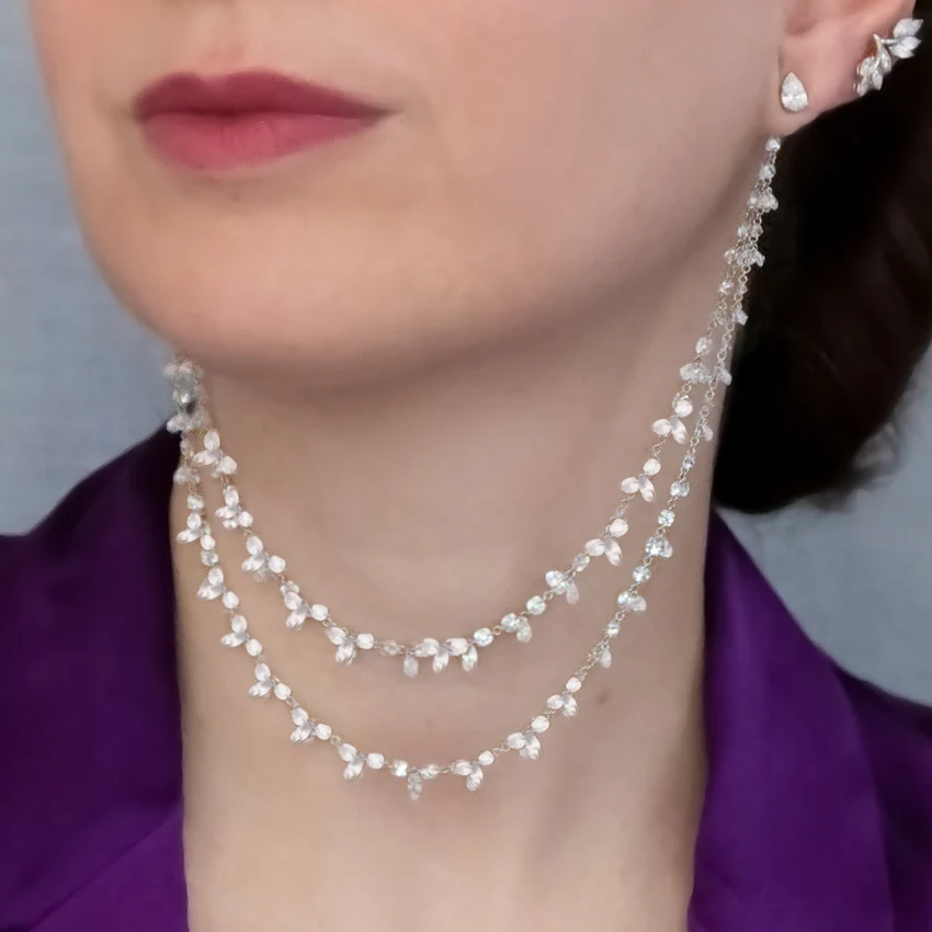 Diamond Ear-to-Ear Double Chain Charm - Image 3