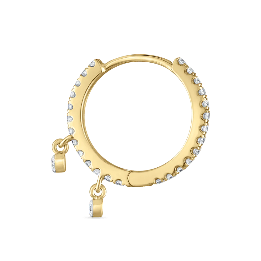 Diamond Eternity Double Dangle Hoop Earring - Image 28