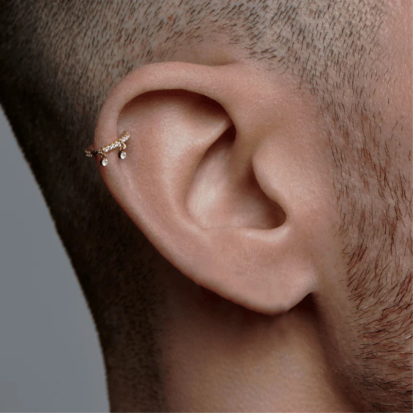 Diamond Eternity Double Dangle Hoop Earring - Image 35