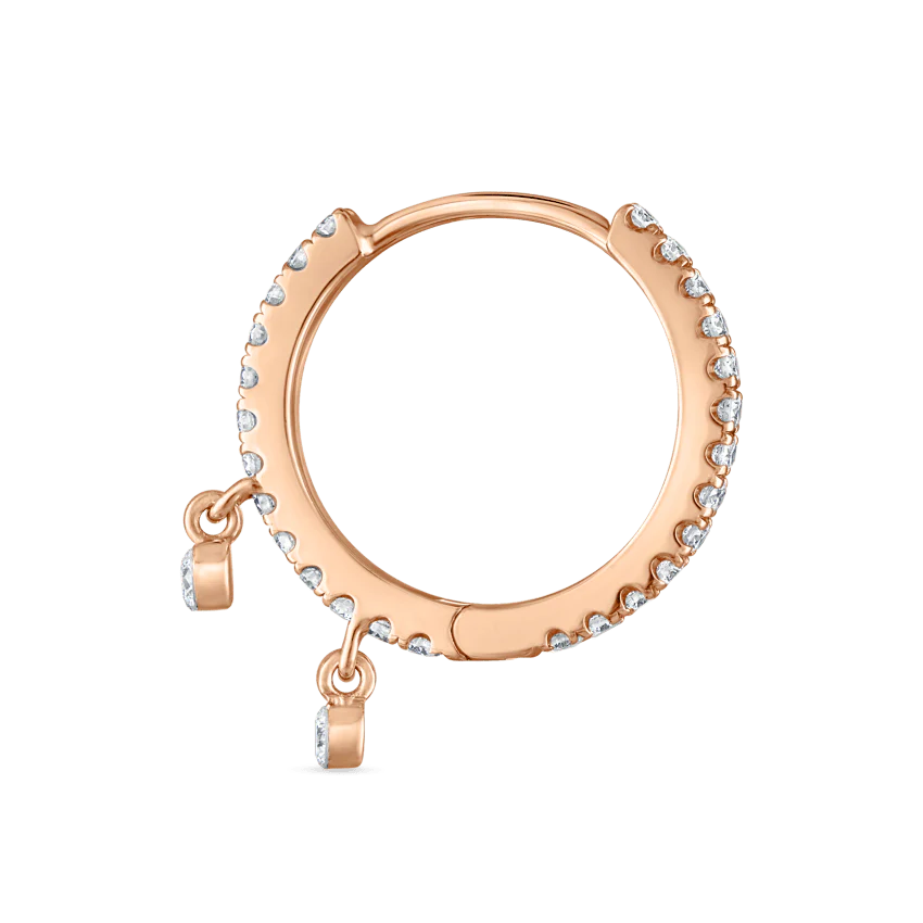 Diamond Eternity Double Dangle Hoop Earring - Image 42