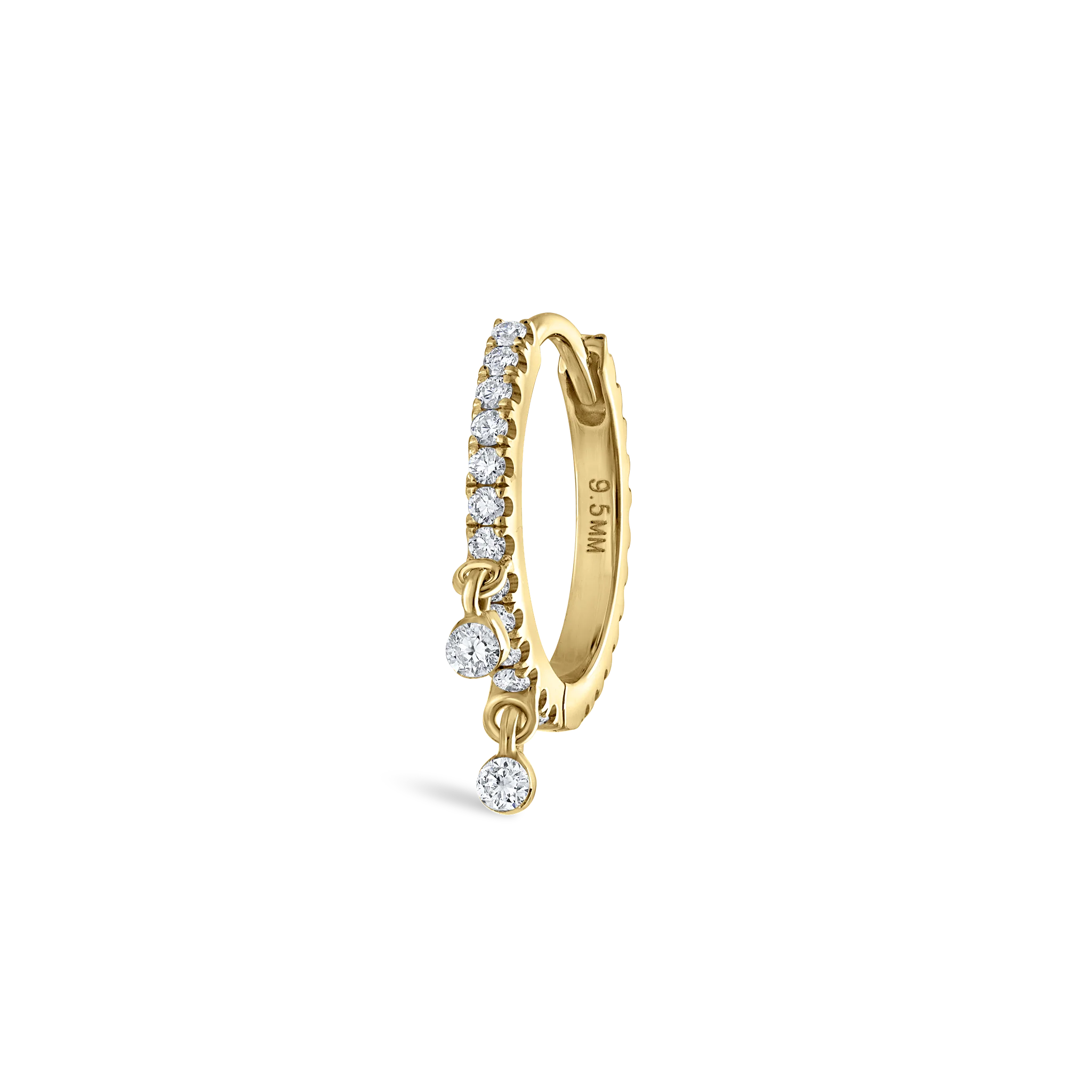 Diamond Eternity Double Dangle Hoop Earring - Image 46