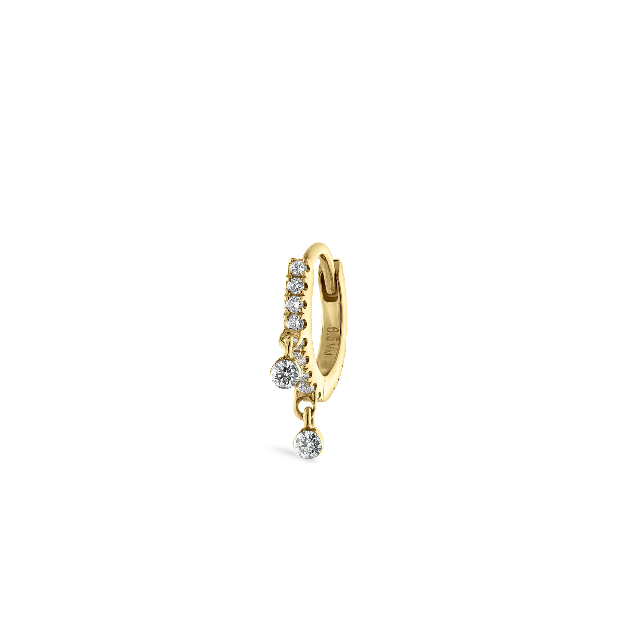Diamond Eternity Double Dangle Hoop Earring - Image 47