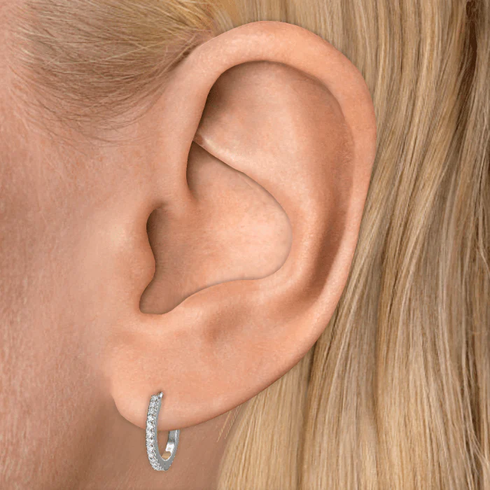 Diamond Eternity Hoop Earring - Image 13
