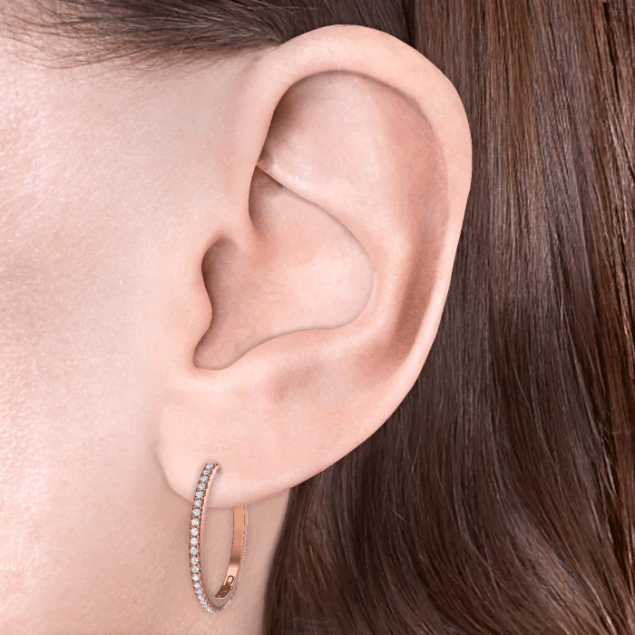 Diamond Eternity Hoop Earring - Image 133